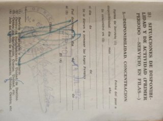 Cartilla Servicio Militar Español