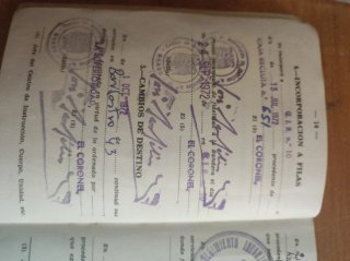 Cartilla Servicio Militar Español