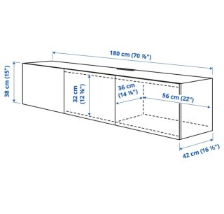 Mueble TV Besta Blanco