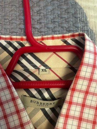 NUEVO Camisa Burberry cuadros roja y blanca