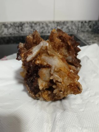 Cuarzo marrón blanco Portugal, pesa sobre 1kg