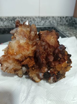 Cuarzo marrón blanco Portugal, pesa sobre 1kg