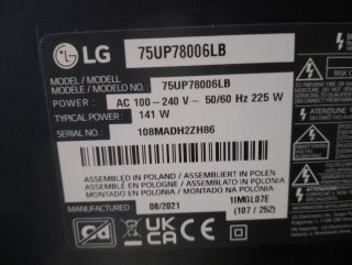 Televisión  LG 75 pulgadas