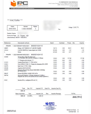 Ordenador de sobremesa PcCom Basic Elite Pro
