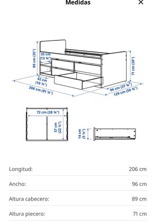 Cama infantil SLAKT Ikea