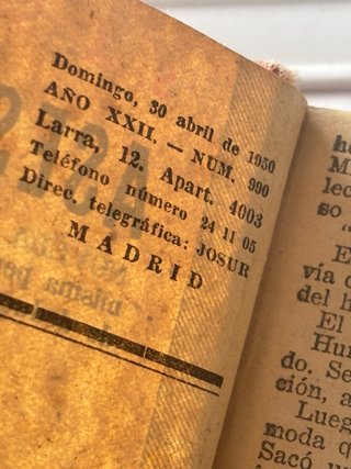 Libro antiguo 1950