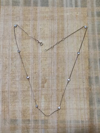 Collar de plata chapado con circonitas Collar de p