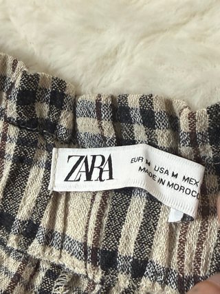 Pantalón Zara Cuadros Talla M
