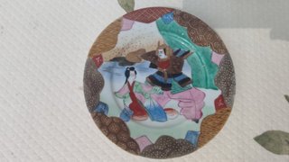 3 Platos Porcelana Japonesa Moriage, más 100 años