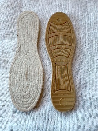 Par de Suelas de Yute para Alpargatas Talla 46