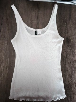 Camiseta tirantes Divided blanca Talla M