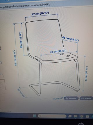 Set 4 Sillas Diseño Acrílico y Cromado de IKEA