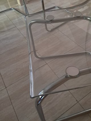 Set 4 Sillas Diseño Acrílico y Cromado de IKEA