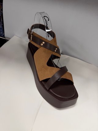 Sandali con zeppa donna