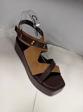 Sandali con zeppa donna