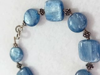 Bracciale con Cianite kianite Blu in argento 925