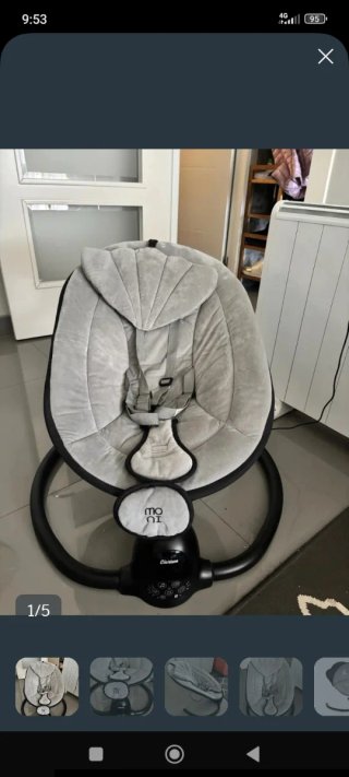 Hamaca para bebé gris