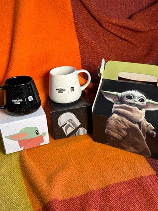Tazas Mandalorian y Grogu (Baby Yoda) x2 +lunchbox