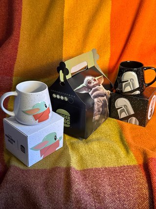 Tazas Mandalorian y Grogu (Baby Yoda) x2 +lunchbox