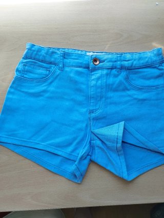 Pantalón corto  azul talla 11-12 (152cm)