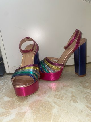 Tacones plataforma multicolor