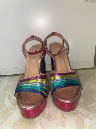 Tacones plataforma multicolor