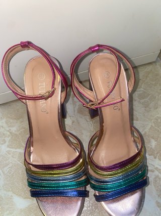 Tacones plataforma multicolor