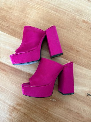 Zapatos Zara Plataforma Fucsia