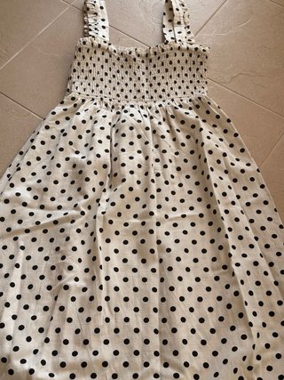 Vestido Zara lunares blanco y negro