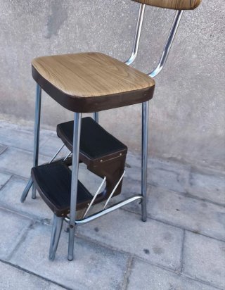 Taburete Industrial Metal y Madera