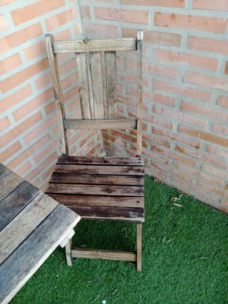 2 Sillas de Teka Plegables