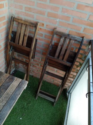 2 Sillas de Teka Plegables
