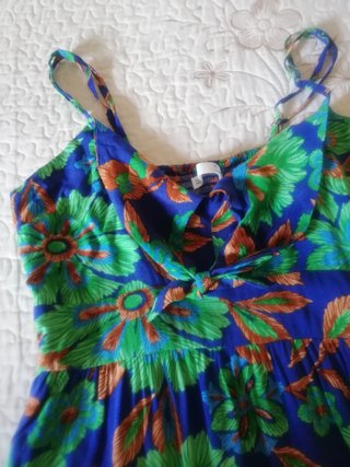 Vestido largo estampado floral