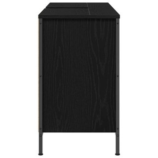 Mueble para Lavabo con Cajones 90×34,5×60 cm Negro