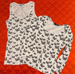 Completo Top e Cardigan Farfalle + Leggings Neri