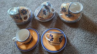 Set 8 Tazzine Caffè Country Nuove