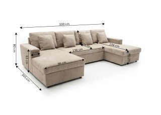 Sofá Cama Beige con Almacenaje - Envio Gratis