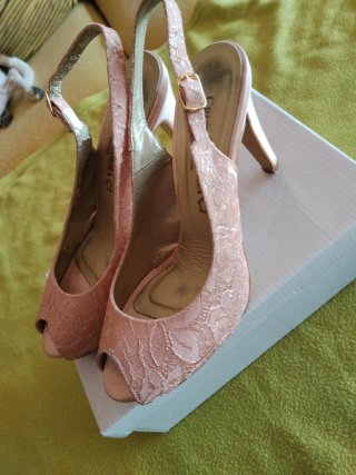 Zapatos Cruz Pradera Encaje Rosa Talla 38