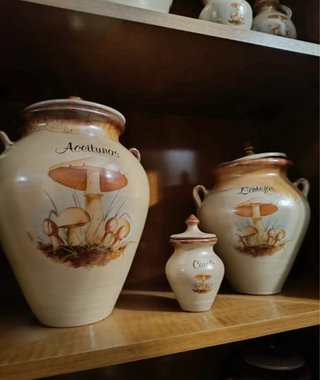 Set di 17 barattoli in ceramica per cucina