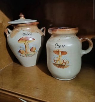 Set di 17 barattoli in ceramica per cucina
