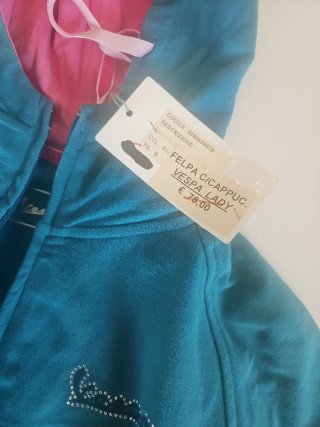 Felpa Vespa con zip e cappuccio donna Tg S
