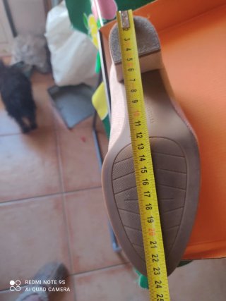 Zapatos de vestir Pitillos mujer beige y dorados