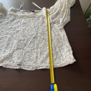 Camisa de encaje blanco