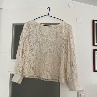 Camisa de encaje blanco