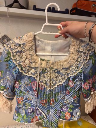 Traje de Fallera Infantil Azul Multicolor