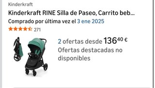 Silla de paseo Kinderkraft color verde