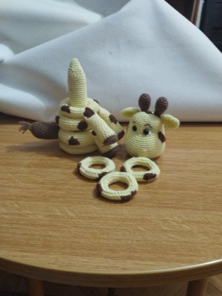 Muñeco Jirafa Crochet Apilable