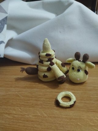 Muñeco Jirafa Crochet Apilable