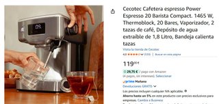 Cafetera Cecotec Espresso Power Espresso 20