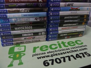 LOTE 33 CARCASAS VACIAS JUEGOS PS4